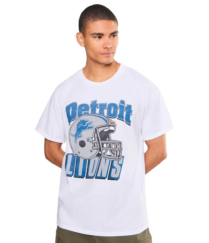 Junk Food Clothing NFL Detroit Lions Throwback Helmet Tee