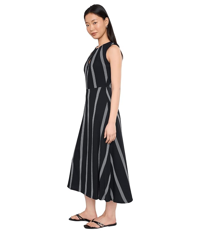 Calvin Klein Sleevleless Striped Keyhole Aline - Image 3