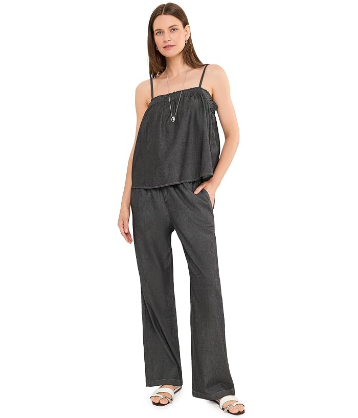 Eileen Fisher Airy Organic Cotton Twill Straight Full Length Pant - Image 2