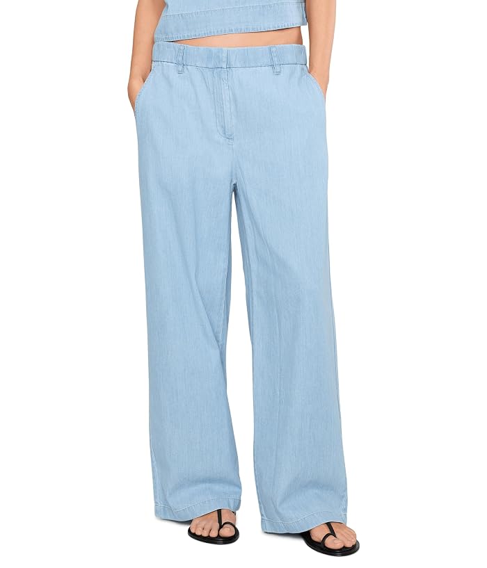 Eileen Fisher Lightweight Organic Cotton Denim High-Waisted Full Length Trousers