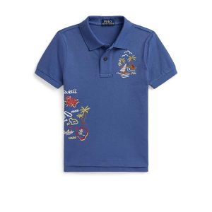 Polo Ralph Lauren Kids Embroidered Cotton Mesh Polo Shirt (Toddler/Little Kid)
