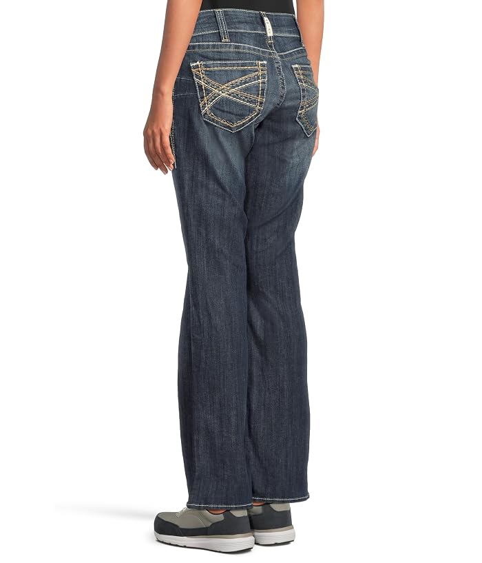Ariat R.E.A.L. Bootcut Stetch Entwined Jeans in Festival Blue - Image 3