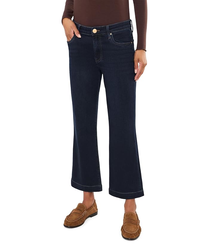 KUT from the Kloth Kelsey High-Rise Kick Flare with Wide Hem in Patience/Euro Base Wash