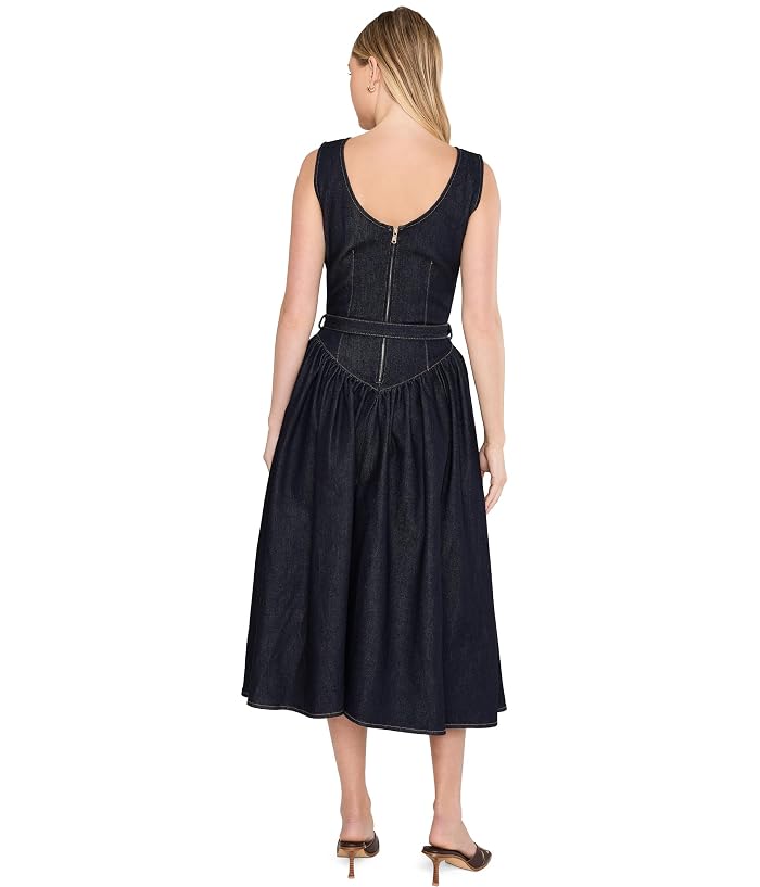 Avec Les Filles Sleeveless Denim Midi Dress - Image 4