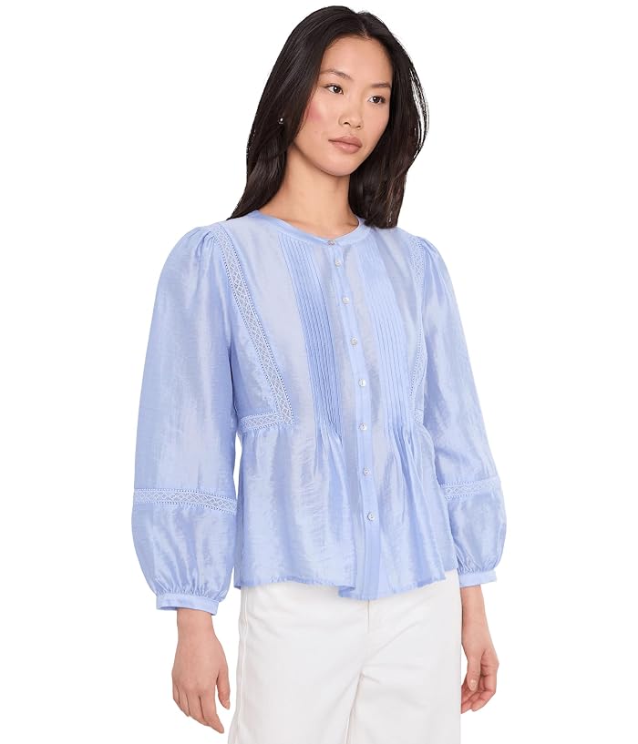 Vince Camuto Crew Neck With Pleated Front