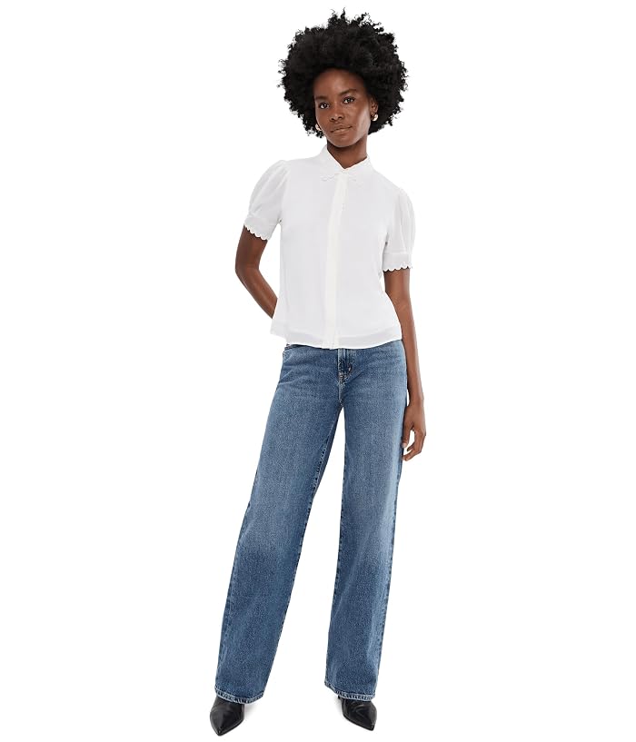 CeCe Short Sleeve Scallop Top - Image 2