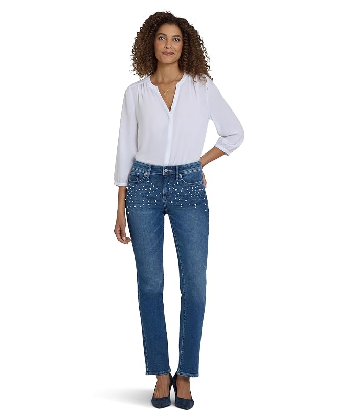 NYDJ Petite Marilyn Straight Jeans in Lake Notre-Dame