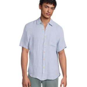 Faherty Short Sleeve Palma Linen Shirt
