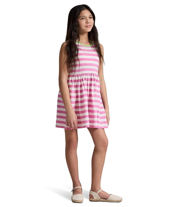 Polo Ralph Lauren Kids Striped Cotton Jersey Dress (Big Kid) - Image 3