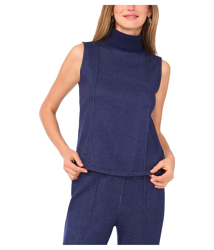 Vince Camuto Sleeveless Ribbed Turtleneck Tank - Image 4