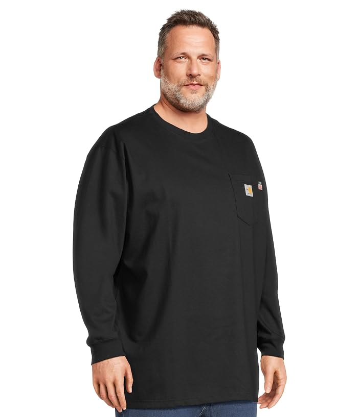 Carhartt Big & Tall Flame Resistant Force Loose Fit Midweight Long-Sleeve Pocket T-Shirt - Image 2