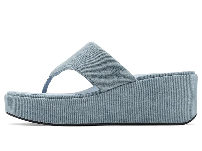 FitFlop Platfforms Denim Wedge Toe-Post Sandals - Image 2