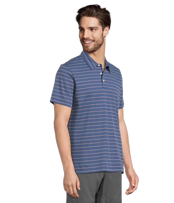 L.L.Bean Comfort Stretch Performance Short Sleeve Polo, Slightly Fitted, Stripe - Image 2