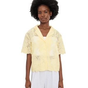 Vince Camuto Relaxed Collar Short Sleeve Button-Down
