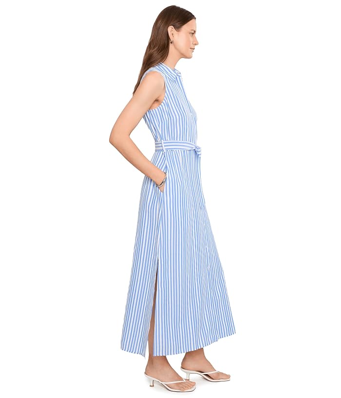 Vince Camuto Sleeveless Button-up Maxi Dress With Sash - Image 3