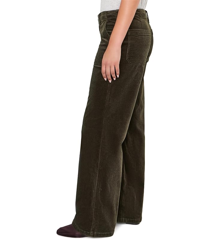 KUT from the Kloth Jeans - High-Rise Wide Leg - Corduory in Forest - Image 3