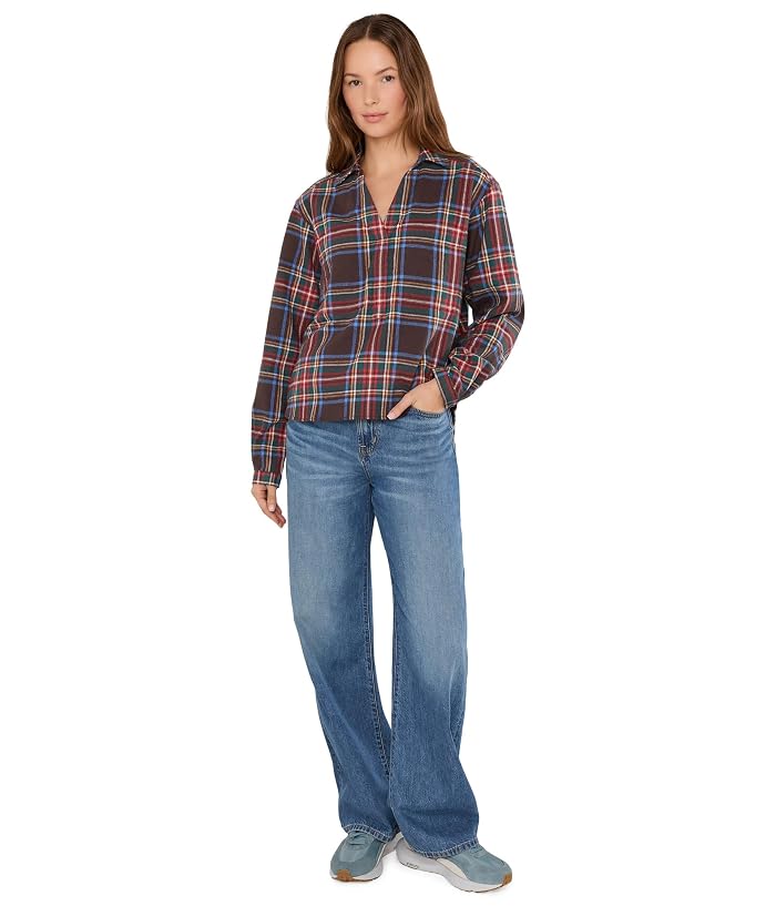 L.L.Bean Scotch Plaid Shirt Y Neck - Image 2