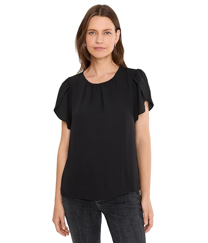 CeCe Tulip Sleeve Shirred Neck Top