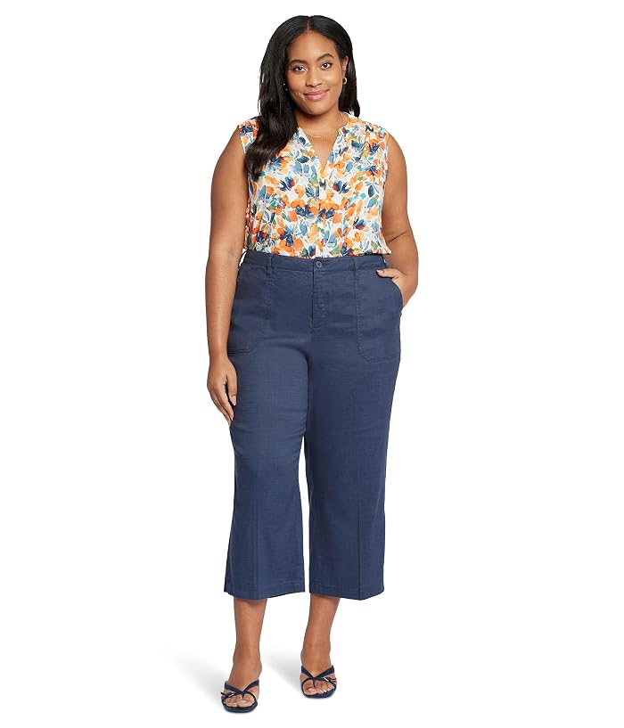 NYDJ Plus Wide Leg Cropped Cargo