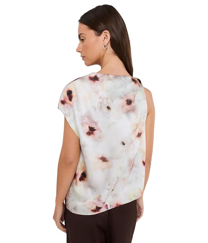 Vince Watercolor Floral Twist Shoulder Top - Image 4