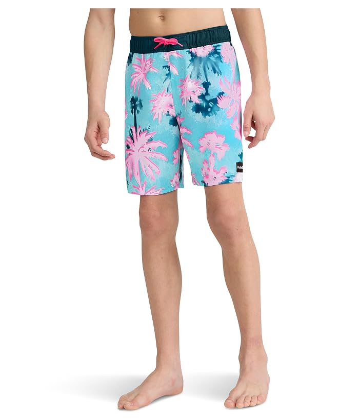 Hurley Kids Pop Color Palm Pull-On Swim Trunks (Little Kid/Big Kid)