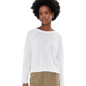 Eileen Fisher Organic Linen Cotton Crew Neck Sweater