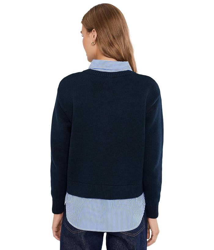 Lauren Ralph Lauren Petite Layered Button-Trim Cotton Sweater - Image 4