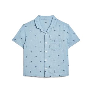 abercrombie kids Linen Camp Shirt (Big Kids)