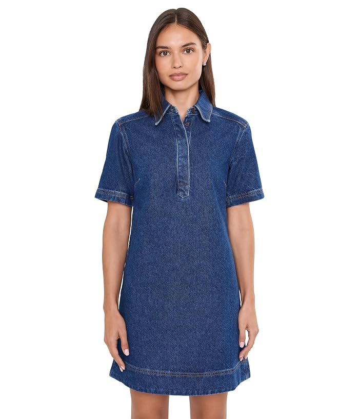 Madewell Polo Mini Dress in Airy Denim
