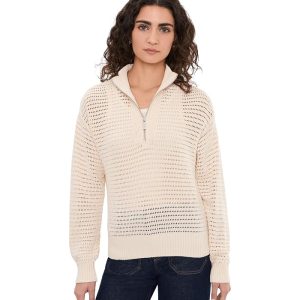 Sanctuary Open Knit 1/2 Zip Sweater