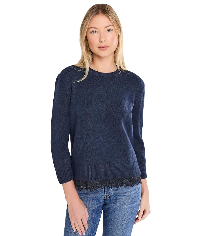 Vince Camuto Crew Neck with Lace Hem