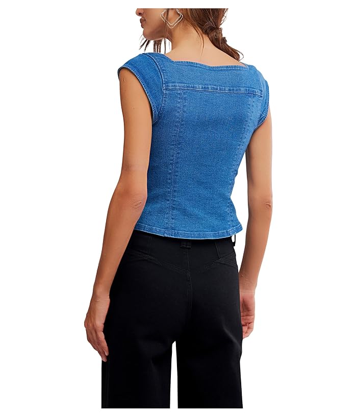 Free People Marilyn Denim Corset - Image 4