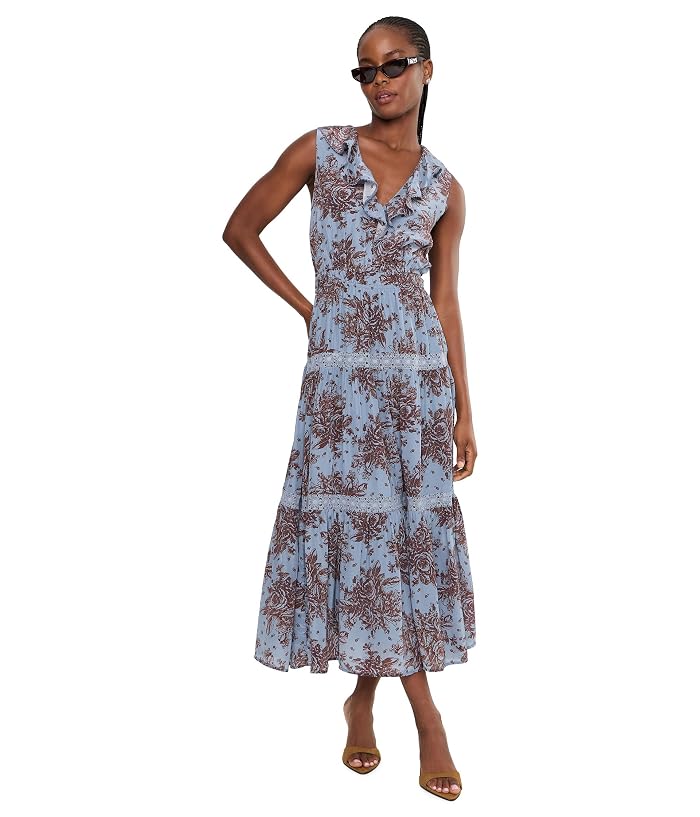 Adrianna Papell Ruffle Neckline Maxi Dress - Image 2