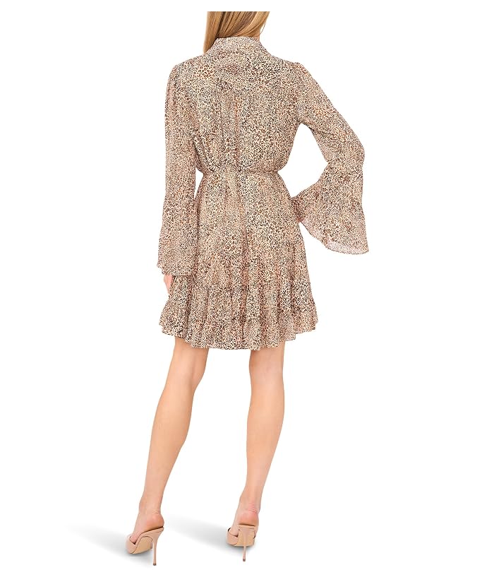 CeCe Collared Ruffled Flounce Long Sleeve Dress - Image 2
