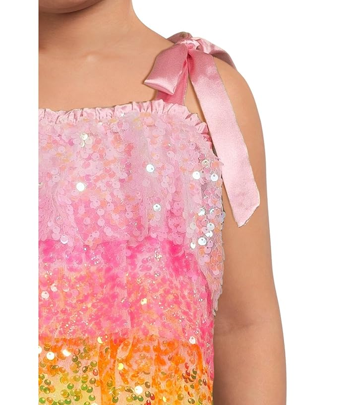 Lola and The Boys Neon Sequin Ruffle Dress (Toddler/Little Kid/Big Kid) - Image 3