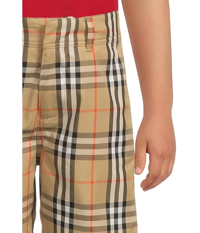 Burberry Kids Oscar Check Shorts (Big Kid) - Image 3