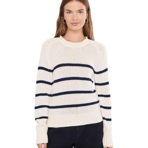 525 america Coral Striped Pullover