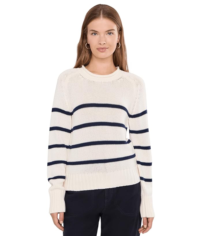 525 america Coral Striped Pullover