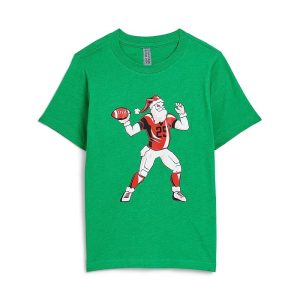 ChalkTalk SPORTS Football Short Sleeve T-Shirt - Touchdown Santa
