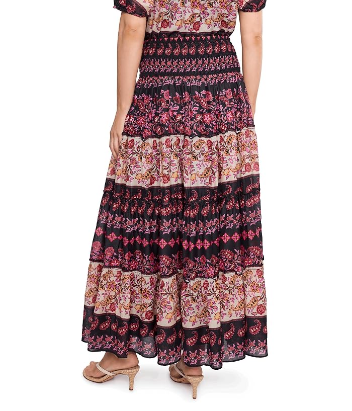 CeCe Tiered Smocked Waist Midi Skirt - Image 4