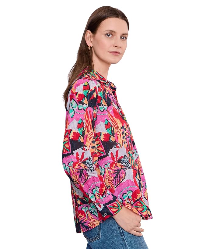 NIC+ZOE Kauai Garden Cotton Crinkle Shirt - Image 3