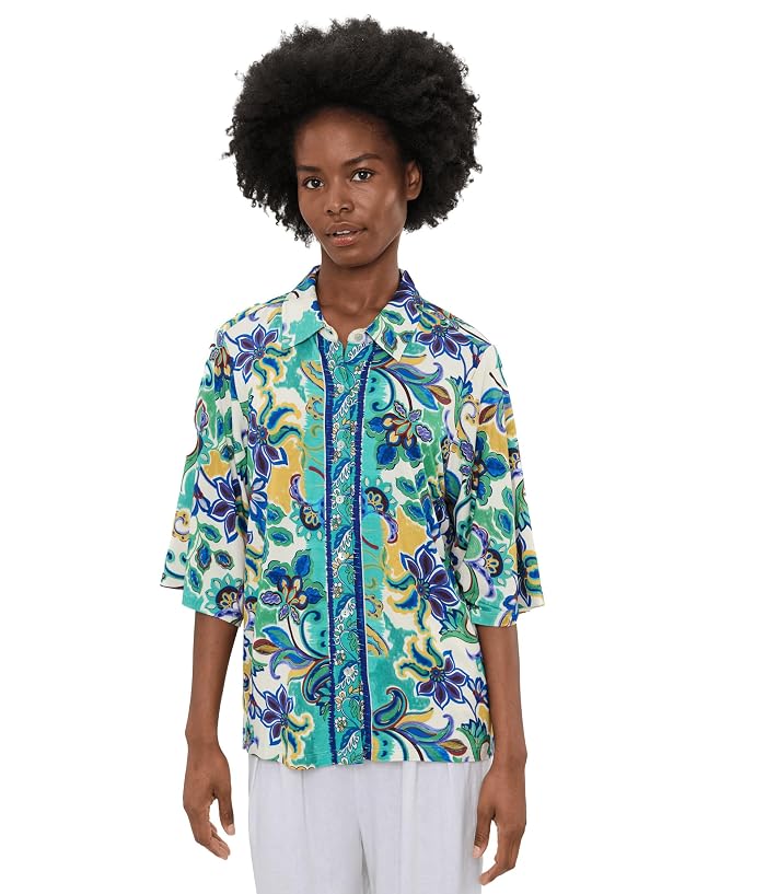 Johnny Was The Janie Favorite Kimono Sleeve Button Front Top