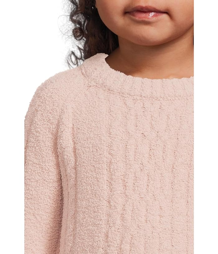 Barefoot Dreams Kids CozyChic® Sporty Rib Cable Pullover(Toddler) - Image 3