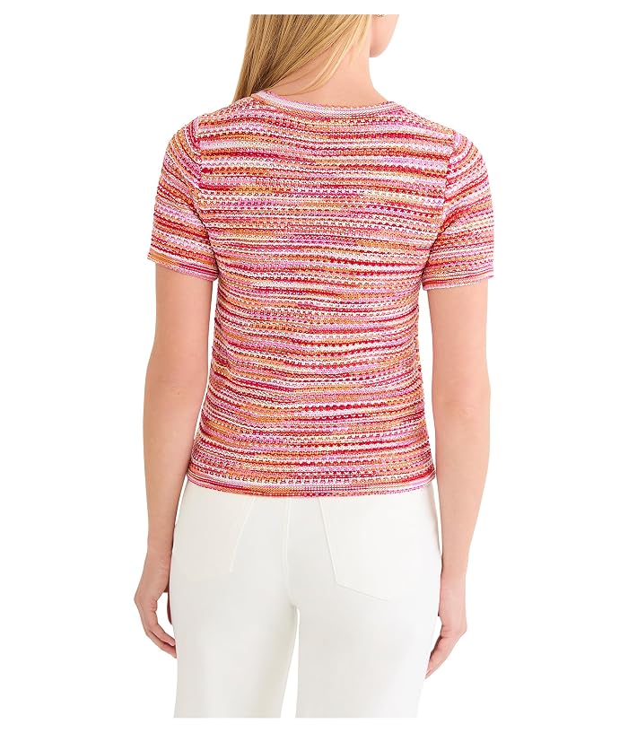 NIC+ZOE Spacedye Tuck Stitch Sweater Tee - Image 4