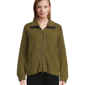 Michael Stars Cali Ribbed Zip-Up
