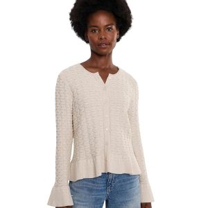 NIC+ZOE Frill Textured Cardigan