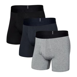 SAXX UNDERWEAR Droptemp Cooling Cotton Boxer Brief Fly 3-Pack