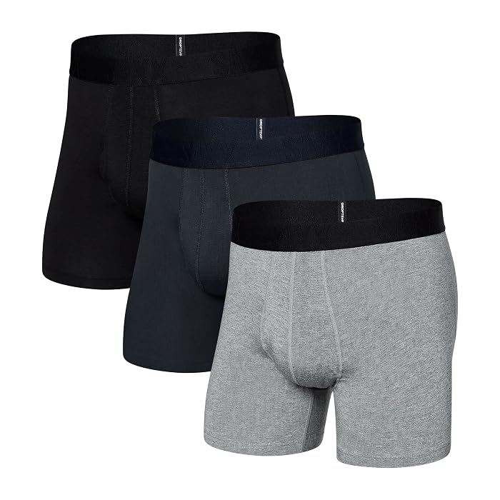 SAXX UNDERWEAR Droptemp Cooling Cotton Boxer Brief Fly 3-Pack