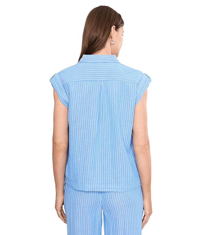 NIC+ZOE Striped Gauze Resort Shirt - Image 4