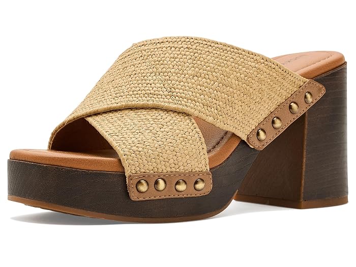 Lucky Brand Casyna Cross Strap Studded Heel Sandals